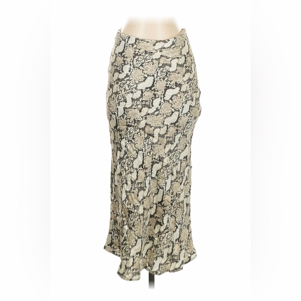 H&M maxi satin snake print skirt